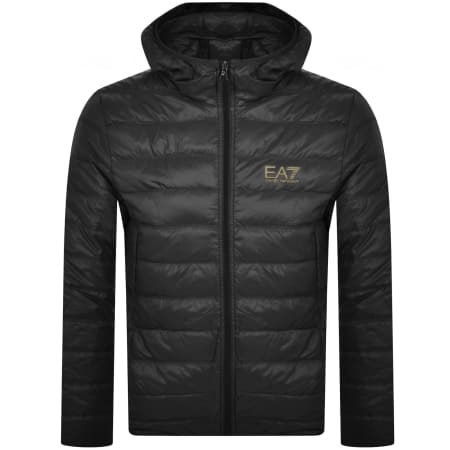 EA7 Emporio Armani Quilted Jacket Black Mainline Menswear